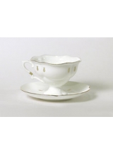Чашка с блюдцем чайная "Петельки" Форма "Наташа"