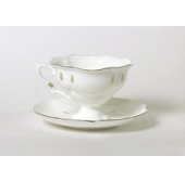 Чашка с блюдцем чайная "Петельки" Форма "Наташа"